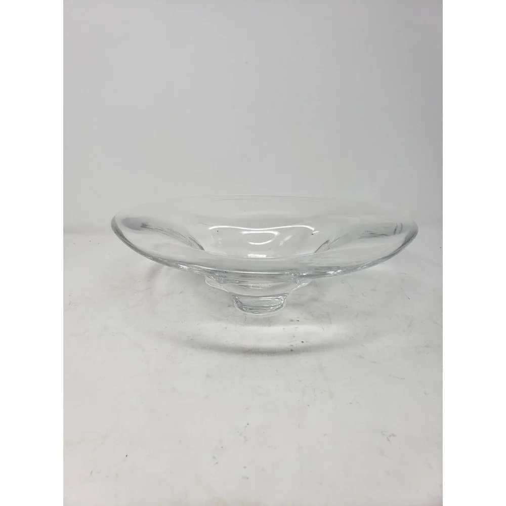 Orrefors Large Clear Crystal Bowl Vintage Modern Signed Numbered 6.5 Lbs 12.5